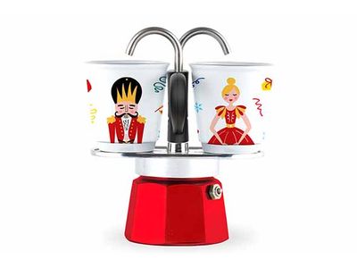 Schiaccianoci Set Mini Express + 2 Tassen - Rood