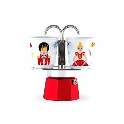 Schiaccianoci Set Mini Express + 2 Tasses - Rouge 