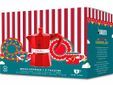Winter Wonderland Set Moka Express 3t + 2 Tasses Et Sous-tasses Rouges