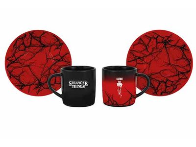 Stranger Things 2x Tas 80ml En Ondertas Thermochroom Zwart-rood