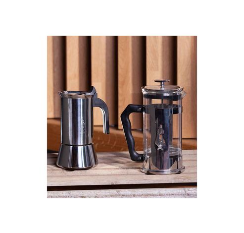 French Press Preziosa 1l - Borosilicat Inox 18/10-poignee Ergo Bakelite  Bialetti