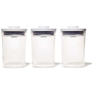 POP Container 2.0 Rond Laag 0,6 liter (set van 3 stuks)  Oxo