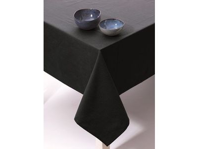 Basic Uni Tafelkleed 170X170 Black zwart 100 % katoen