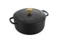 Bellamonte Ronde cocotte 20 cm - zwart