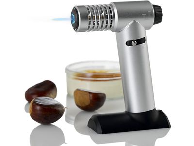 Brulée Flambeerbrander Zilver 10x4,3xh14cm