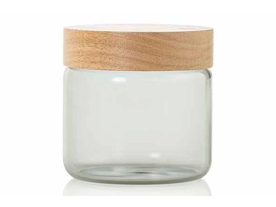 Purejar Voorraadpot 50cl Grijs D10xh10cm Borosilicaatglas - Acacia