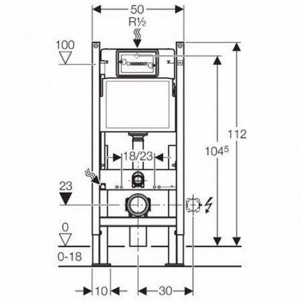 Geberit Duofix basic Inbouwreservoir