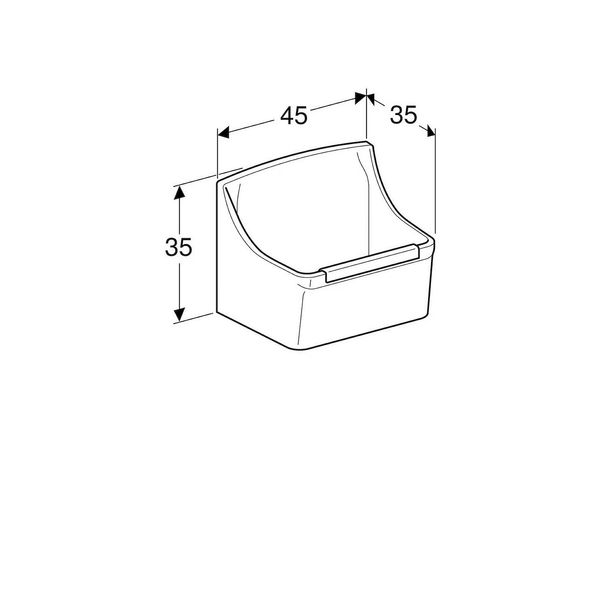 Geberit Norma 300 uitgietbak Wit 45x35cm zonder gaten