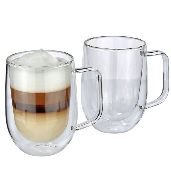 Cilio Veneto dubbelwandig Latte macchiato glas 0,3L 2delig