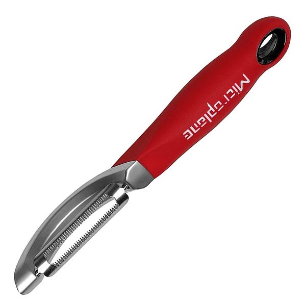 Microplane Dunschiller met kartel rood/rvs