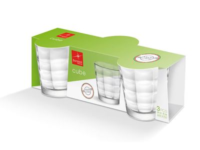Cube Waterglas 24cl Set3 