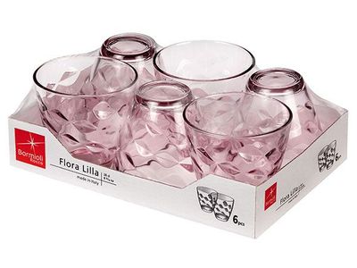 Flora Lila Glas 25cl Set6 
