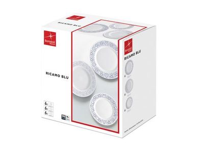 Toledo Ricamo Blue Servies 18 Delig 