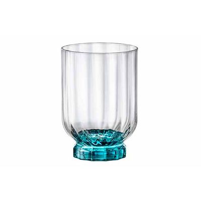 Florian Dof Glas Lichtblauw 37,5cl Set 4   Bormioli Rocco