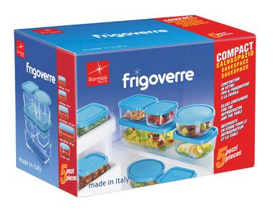 Frigoverre Voorraaddoos 5dlg M.deksel Tr -blauw