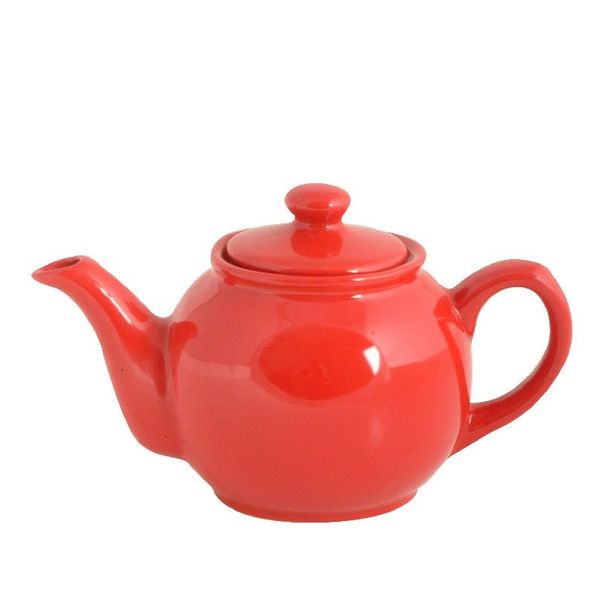 2-kops theepot glanzend rood 450ml 