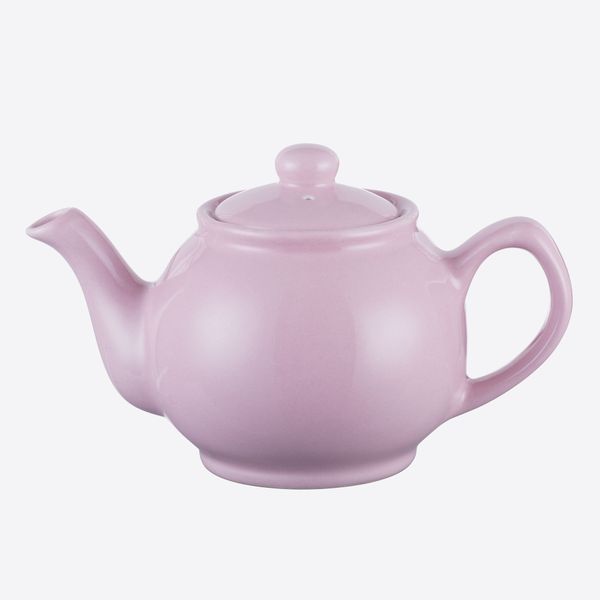 2-kops theepot glanzend pastel roze 450ml 