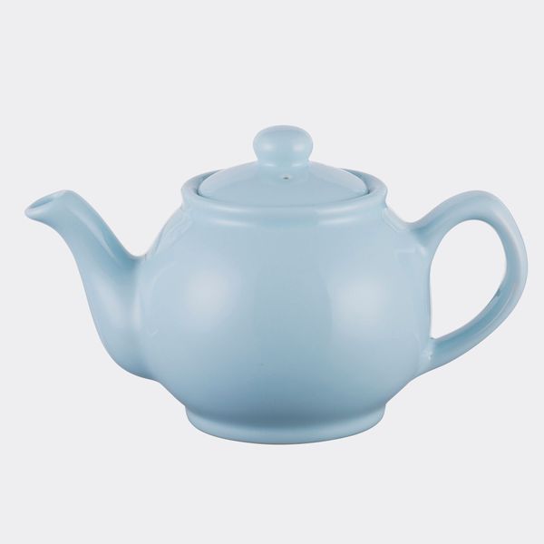 2-kops theepot glanzend pastel blauw 450ml 