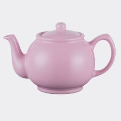 6-kops theepot glanzend pastel roze 1.1L 