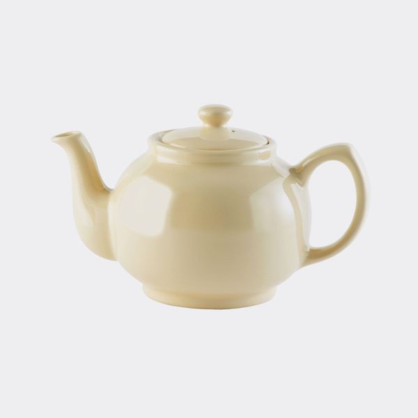 6-kops theepot glanzend crème 1.1L 