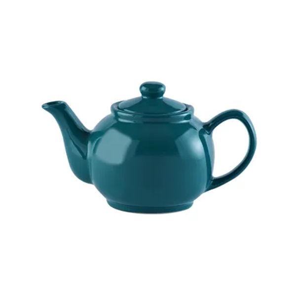 2-kops theepot glanzend blauwgroen 450ml 