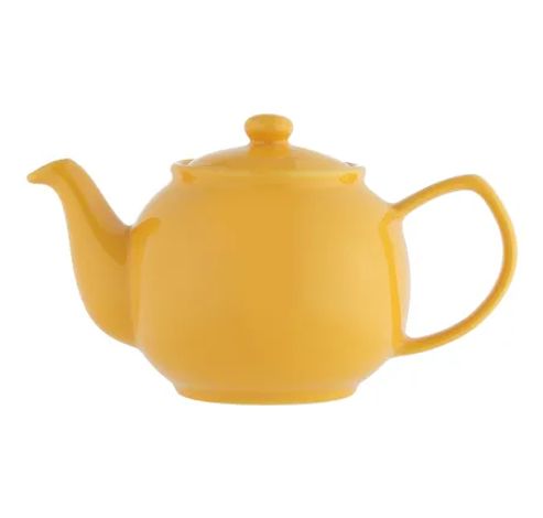 6-kops theepot glanzend mosterdgeel 1.1L  Price & Kensington