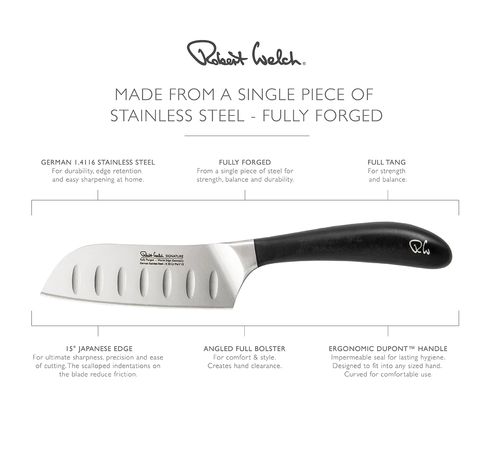 Signature couteau santoku en inox 11cm  Robert Welch