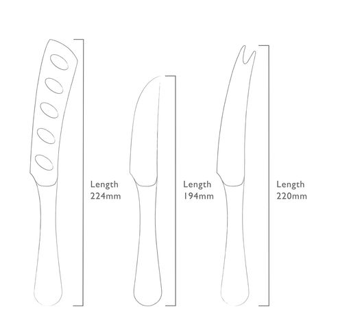Radford 3-delige set van kaasmessen uit rvs  Robert Welch