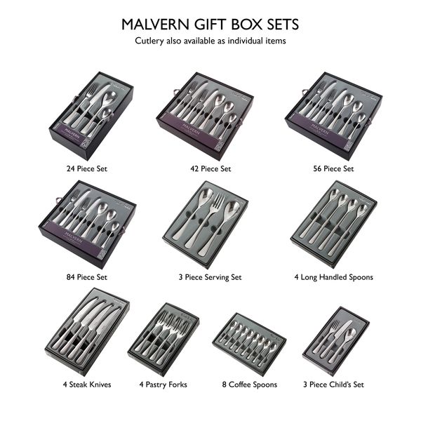 Malvern set van 8 koffielepels uit rvs 10.4cm 