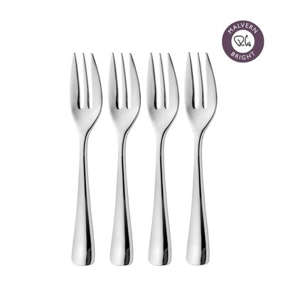 Malvern set de 4 fourchettes à gâteau en inox 16.2cm 