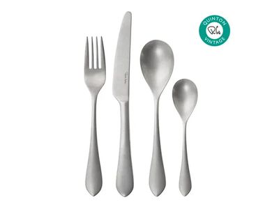 Quinton vintage 24-delige bestekset uit rvs mat