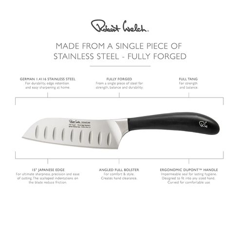 Signature couteau santoku en inox 14cm  Robert Welch