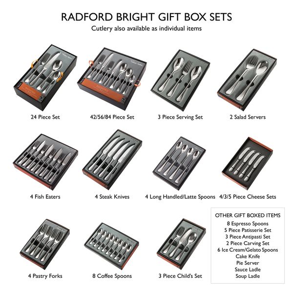 Radford set van 4 taartvorken uit rvs 16.3cm 