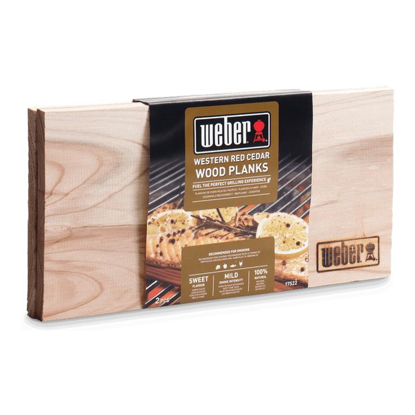 Weber Western Red Cedar houten planken - klein Set van 2, 15 x 30 cm