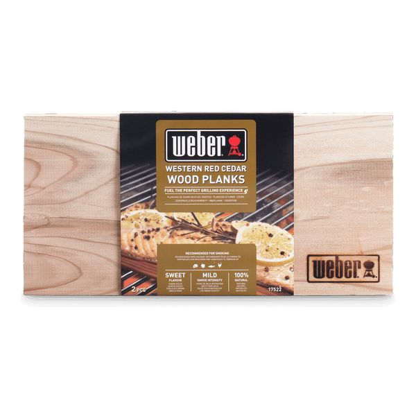 Weber Western Red Cedar houten planken - klein Set van 2, 15 x 30 cm