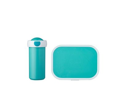 Campus Set gourde et boîte à déjeuner Turquoise