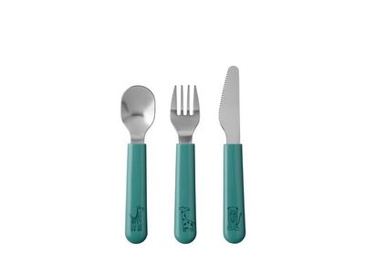 kinderbestekset mio 3-delig - deep turquoise