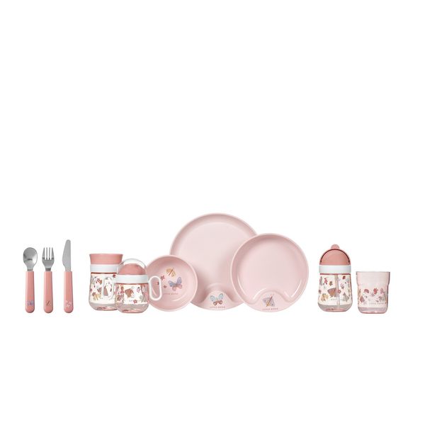 set babyservies mio 3-delig - flowers & butterflies 