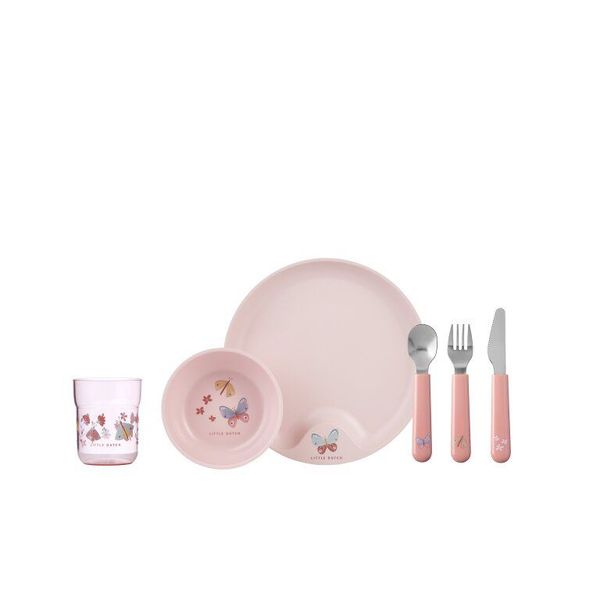 Mepal set kinderservies mio 6-delig - flowers & butterflies