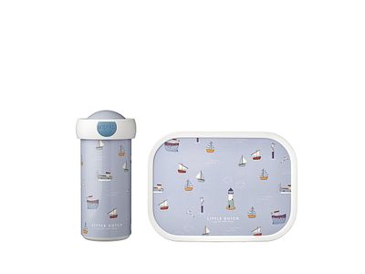 Campus Lunch set (gobelet scolaire et lunch box) Little Dutch - Sailors bay