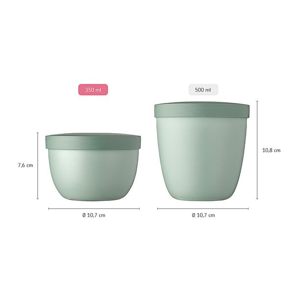 Mepal snackpot ellipse 350 ml - nordic sage