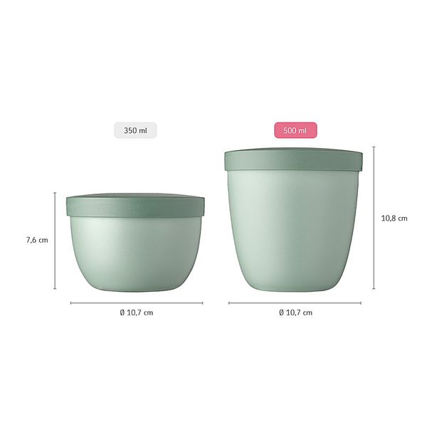 Mepal snackpot ellipse 500 ml - nordic sage