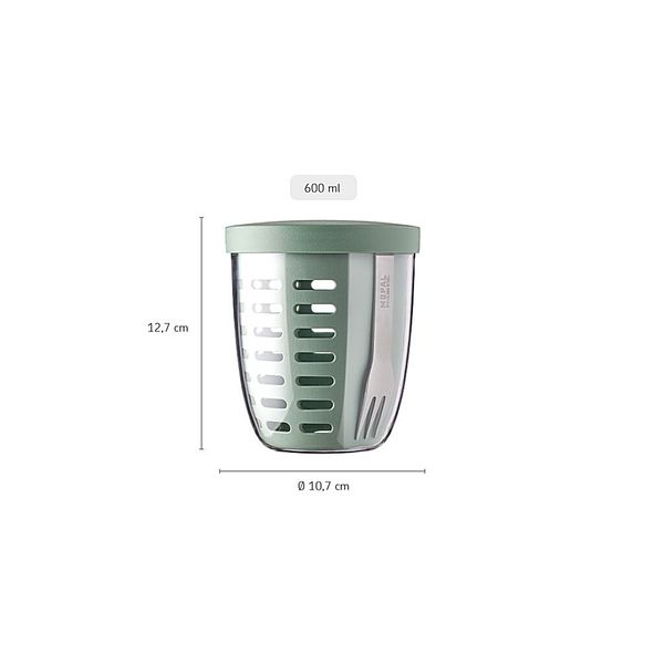 Mepal fruit & veggie pot ellipse - nordic sage