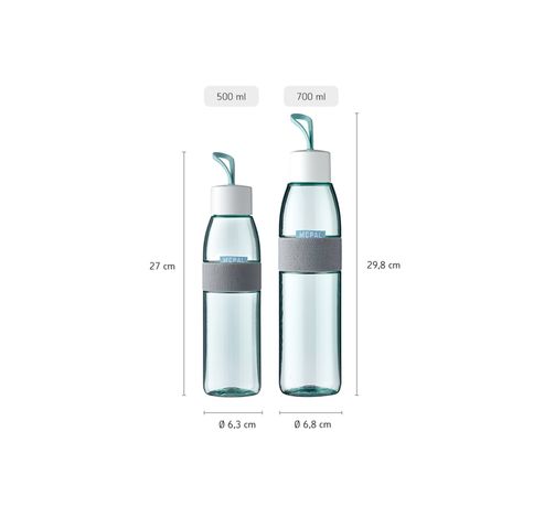 Bouteille deau Ellipse 700 ml - Nordic blue  Mepal