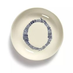 Serax Feast tableware by Ottolenghi Schotel S 11.5cm H2cm Wit Swirl-Stripes Blauw