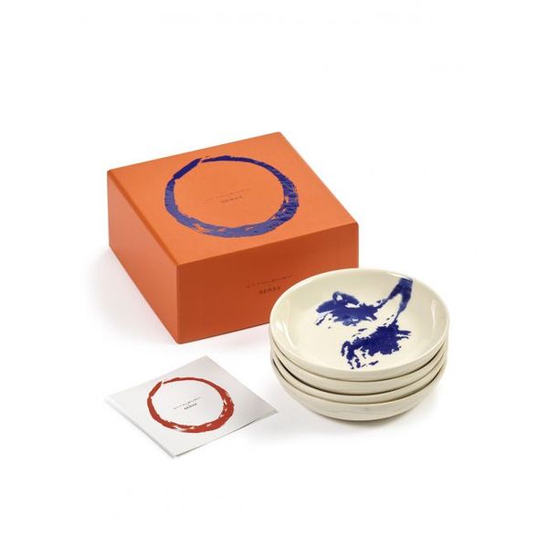 Serax Feast tableware by Ottolenghi Schotel S 11,5cm H2cm Wit Artisjok Blauw