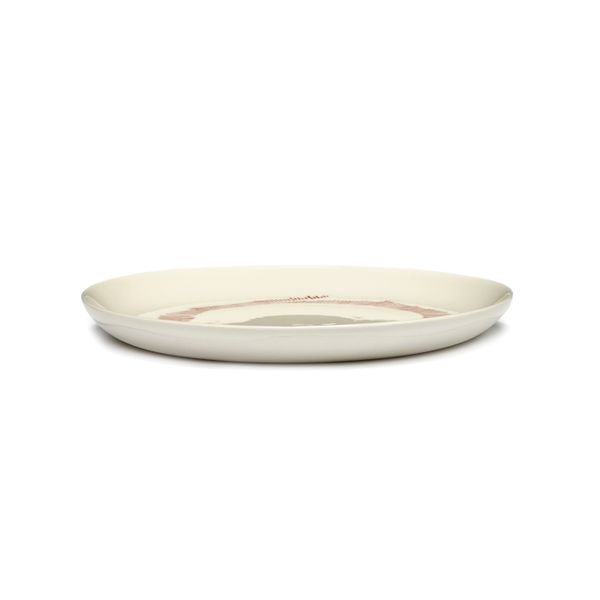 Serax Feast tableware by Ottolenghi Ontbijtbord S 19cm H2cm Wit Swirl-Stripes Rood