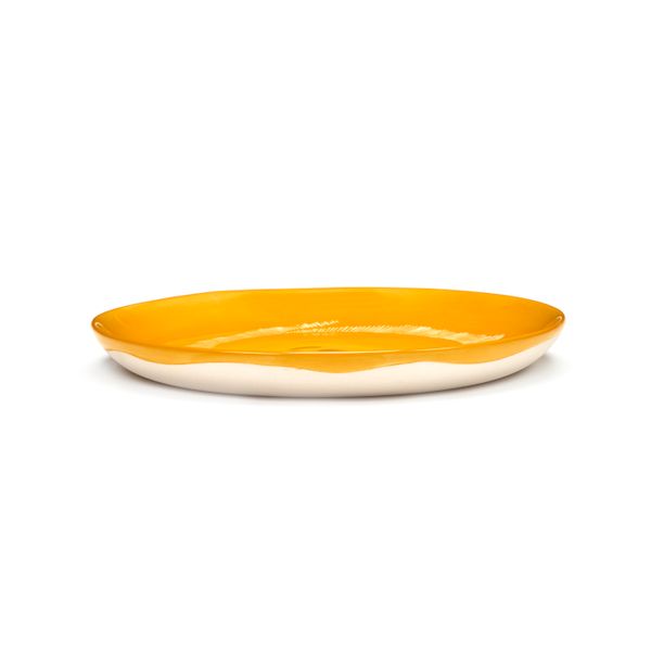 Serax Feast tableware by Ottolenghi Ontbijtbord S 19cm H2cm Sunny Yellow Swirl-Stripes Wit