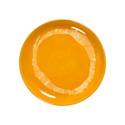 Serax Feast tableware by Ottolenghi Ontbijtbord S 19cm H2cm Sunny Yellow Swirl-Stripes Wit