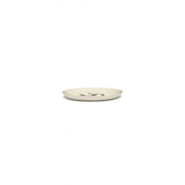 Serax Feast tableware by Ottolenghi Voorgerecht Bord M 22,5cm H2cm Wit Paprika Zwart